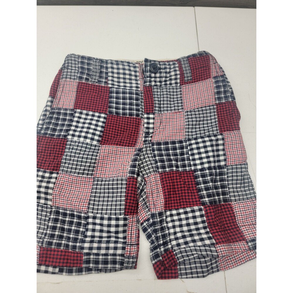 GAP KIDS BOYS PLAID PATCHWORK SHORTS SIZE 5